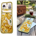 PORTE-COUVERTS FLEURS JAUNES