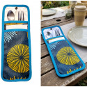 PORTE-COUVERTS EVENTAIL JAUNE