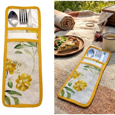 PORTE-COUVERTS NATURE JAUNE